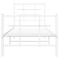 vidaXL Estructura cama metal con cabecero y pie cama blanca 80x200 cm vidaXL Estructura cama metal con cabecero y pie cama blanca 80x200 cm