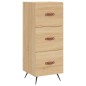 vidaXL Aparador de madera contrachapada roble Sonoma 34,5x34x180 cm vidaXL Aparador de madera contrachapada roble Sonoma 34,5x34x180 cm