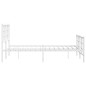 vidaXL Estructura cama metal con cabecero y estribo blanco 120x190 cm
