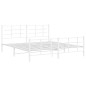 vidaXL Estructura cama metal con cabecero y pie cama blanco 183x213 cm