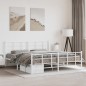 vidaXL Estructura cama metal con cabecero y pie cama blanco 183x213 cm