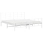 vidaXL Estructura cama metal con cabecero y pie cama blanco 183x213 cm