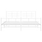 vidaXL Estructura cama metal con cabecero y pie cama blanco 183x213 cm