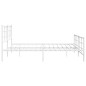 vidaXL Estructura cama metal con cabecero y pie cama blanco 183x213 cm