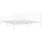 vidaXL Estructura cama metal con cabecero y pie cama blanco 183x213 cm