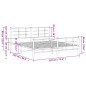 vidaXL Estructura cama metal con cabecero y pie cama blanco 183x213 cm