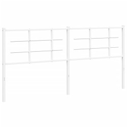 vidaXL Cabecero de metal blanco 180 cm