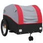 vidaXL Remolque para bicicleta hierro negro y rojo 45 kg vidaXL Remolque para bicicleta hierro negro y rojo 45 kg