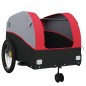 vidaXL Remolque para bicicleta hierro negro y rojo 45 kg vidaXL Remolque para bicicleta hierro negro y rojo 45 kg