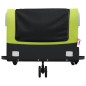 vidaXL Remolque para bicicleta hierro negro y verde 45 kg