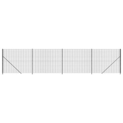 vidaXL Cerca de alambre con brida gris antracita 1,8x10 m