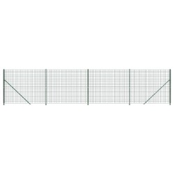 vidaXL Cerca de alambre con brida verde 2,2x10 m
