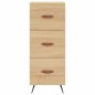 vidaXL Aparador de madera contrachapada roble Sonoma 34,5x34x180 cm vidaXL Aparador de madera contrachapada roble Sonoma 34,5x34x180 cm