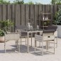 vidaXL Sillones de jardín con cojines 4 uds ratán sintético gris claro vidaXL Sillones de jardín con cojines 4 uds ratán sintético gris claro