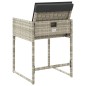 vidaXL Sillones de jardín con cojines 4 uds ratán sintético gris claro vidaXL Sillones de jardín con cojines 4 uds ratán sintético gris claro