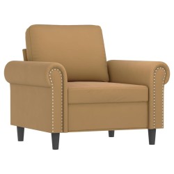 vidaXL Sillón de terciopelo marrón 60 cm