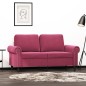 vidaXL Sofá de 2 plazas de terciopelo rojo tinto 120 cm vidaXL Sofá de 2 plazas de terciopelo rojo tinto 120 cm