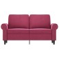 vidaXL Sofá de 2 plazas de terciopelo rojo tinto 120 cm vidaXL Sofá de 2 plazas de terciopelo rojo tinto 120 cm