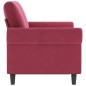 vidaXL Sofá de 2 plazas de terciopelo rojo tinto 120 cm vidaXL Sofá de 2 plazas de terciopelo rojo tinto 120 cm