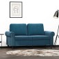 vidaXL Sofá de 2 plazas terciopelo azul 120 cm vidaXL Sofá de 2 plazas terciopelo azul 120 cm