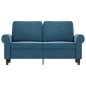 vidaXL Sofá de 2 plazas terciopelo azul 120 cm vidaXL Sofá de 2 plazas terciopelo azul 120 cm