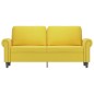 vidaXL Sofá de 2 plazas terciopelo amarillo 140 cm vidaXL Sofá de 2 plazas terciopelo amarillo 140 cm