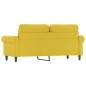 vidaXL Sofá de 2 plazas terciopelo amarillo 140 cm vidaXL Sofá de 2 plazas terciopelo amarillo 140 cm