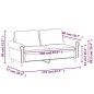 vidaXL Sofá de 2 plazas terciopelo color crema 140 cm vidaXL Sofá de 2 plazas terciopelo color crema 140 cm