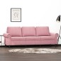 vidaXL Sofá de 3 plazas terciopelo rosa 180 cm vidaXL Sofá de 3 plazas terciopelo rosa 180 cm