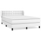 vidaXL Cama box spring con colchón cuero sintético blanco 140x200cm vidaXL Cama box spring con colchón cuero sintético blanco 140x200cm