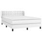 vidaXL Cama box spring con colchón cuero sintético blanco 140x200cm vidaXL Cama box spring con colchón cuero sintético blanco 140x200cm
