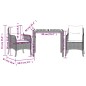 vidaXL Set comedor de jardín 3 piezas con cojines ratán sintético gris vidaXL Set comedor de jardín 3 piezas con cojines ratán sintético gris