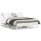 vidaXL Estructura de cama con cabecero madera pino blanco 120x200 cm