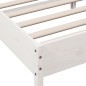vidaXL Estructura de cama con cabecero madera pino blanco 120x200 cm
