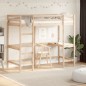 vidaXL Cama alta con escritorio madera maciza de pino 100x200 cm vidaXL Cama alta con escritorio madera maciza de pino 100x200 cm