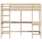 vidaXL Cama alta con escritorio madera maciza de pino 100x200 cm vidaXL Cama alta con escritorio madera maciza de pino 100x200 cm