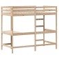 vidaXL Cama alta con escritorio madera maciza de pino 100x200 cm vidaXL Cama alta con escritorio madera maciza de pino 100x200 cm
