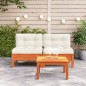 vidaXL Sofás jardín cojines sin reposabrazos 2 uds madera marrón cera vidaXL Sofás jardín cojines sin reposabrazos 2 uds madera marrón cera