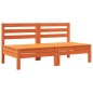 vidaXL Sofás jardín cojines sin reposabrazos 2 uds madera marrón cera vidaXL Sofás jardín cojines sin reposabrazos 2 uds madera marrón cera