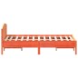 vidaXL Estructura cama con cabecero madera pino marrón cera 120x190 cm vidaXL Estructura cama con cabecero madera pino marrón cera 120x190 cm