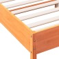 vidaXL Estructura cama con cabecero madera pino marrón cera 120x190 cm vidaXL Estructura cama con cabecero madera pino marrón cera 120x190 cm