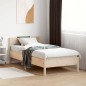 vidaXL Estructura de cama con cabecero madera maciza pino 75x190 cm vidaXL Estructura de cama con cabecero madera maciza pino 75x190 cm