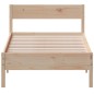 vidaXL Estructura de cama con cabecero madera maciza pino 75x190 cm vidaXL Estructura de cama con cabecero madera maciza pino 75x190 cm