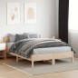 vidaXL Estructura de cama con cabecero madera maciza pino 160x200 cm vidaXL Estructura de cama con cabecero madera maciza pino 160x200 cm