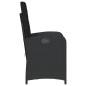 vidaXL Sillón reclinable de jardín con cojines ratán sintético negro vidaXL Sillón reclinable de jardín con cojines ratán sintético negro
