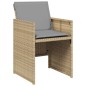 vidaXL Sillones jardín con cojines 4 uds ratán sintético beige mezcla vidaXL Sillones jardín con cojines 4 uds ratán sintético beige mezcla