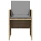 vidaXL Sillones jardín con cojines 4 uds ratán sintético beige mezcla vidaXL Sillones jardín con cojines 4 uds ratán sintético beige mezcla