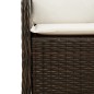 vidaXL Set comedor de jardín 5 piezas y cojines ratán sintético marrón vidaXL Set comedor de jardín 5 piezas y cojines ratán sintético marrón