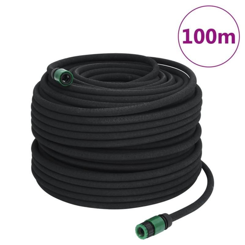vidaXL Manguera porosa para jardín caucho negro 16 mm 100 m vidaXL Manguera porosa para jardín caucho negro 16 mm 100 m