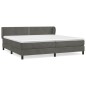 vidaXL Cama box spring con colchón terciopelo gris oscuro 200x200 cm vidaXL Cama box spring con colchón terciopelo gris oscuro 200x200 cm